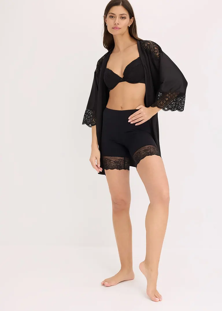 Bonprix Anti-Scheuer Radler Mit Edler Spitze - Schwarz - Damen