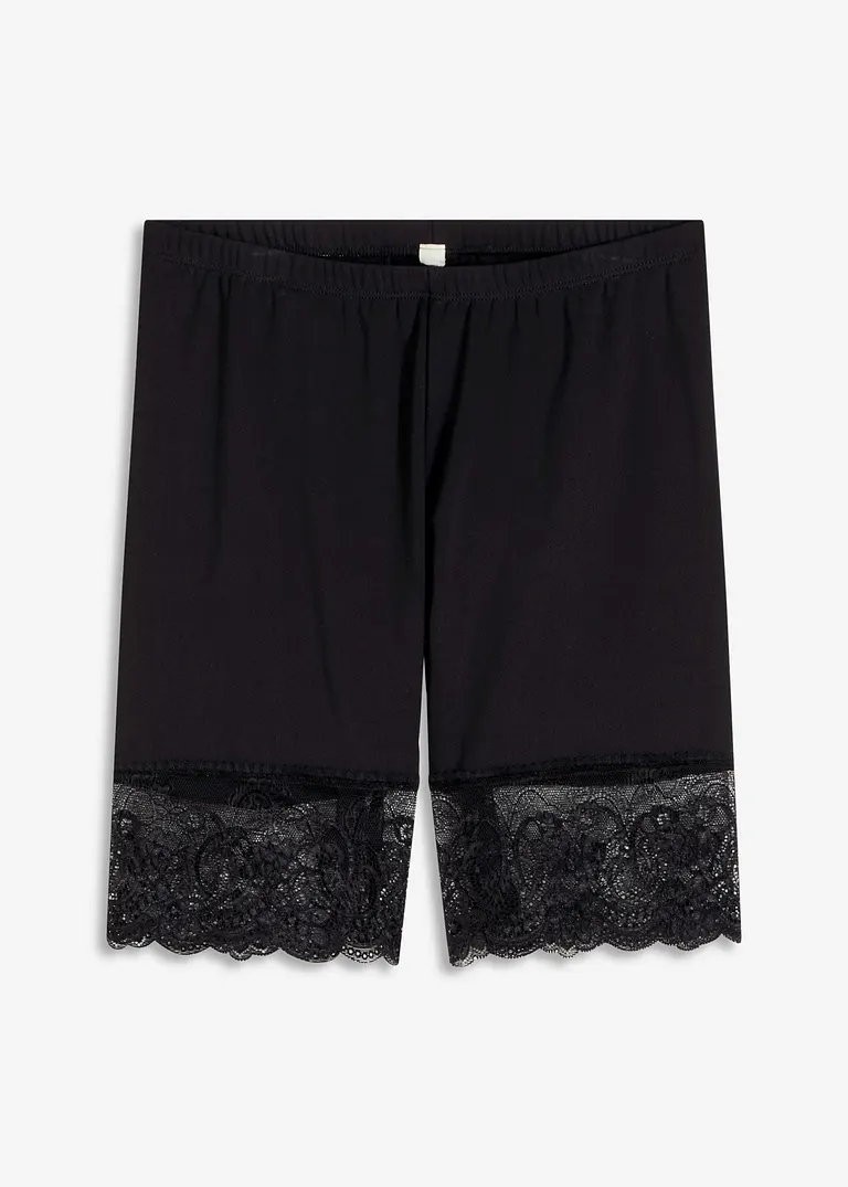 bonprix Anti-Scheuer Radler mit edler Spitze - schwarz - Damen