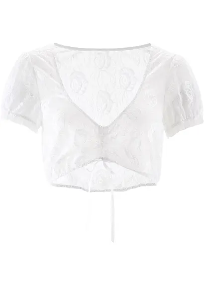 bonprix Attraktive Dirndl-Bluse mit Tunnelzug - weiß - Damen