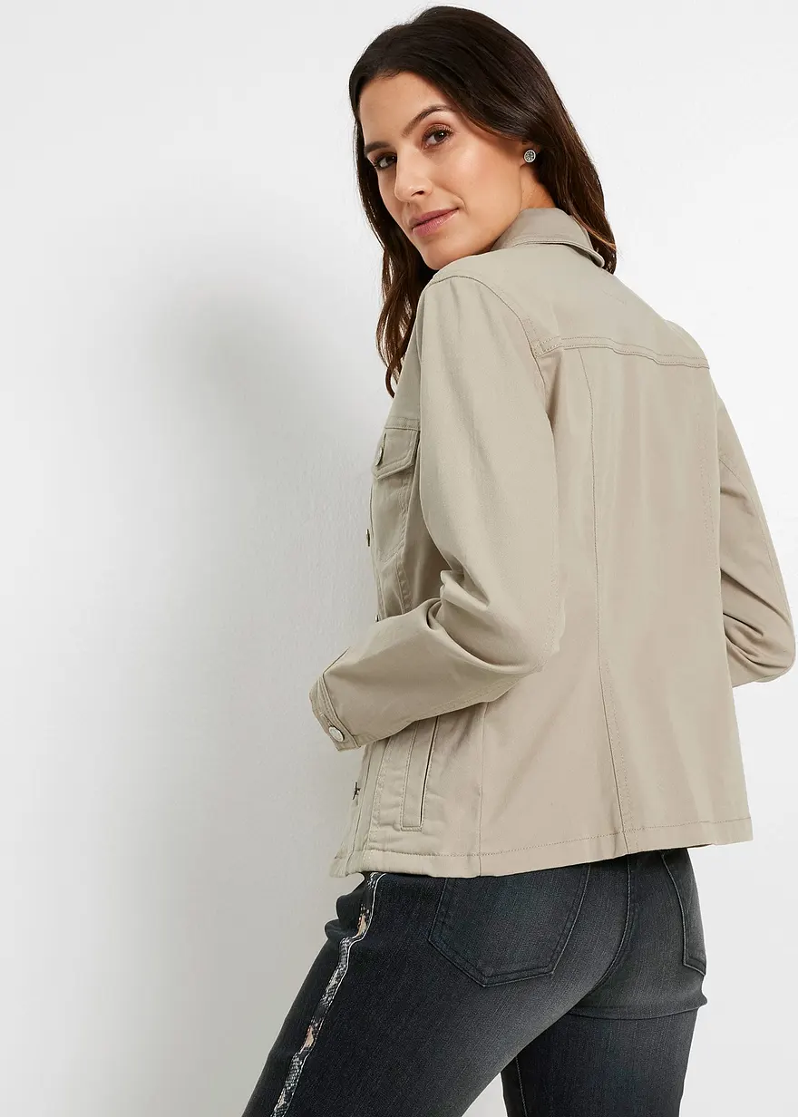 Bonprix Attraktive Jacke Mit Teilungsnähten - Beige - Damen