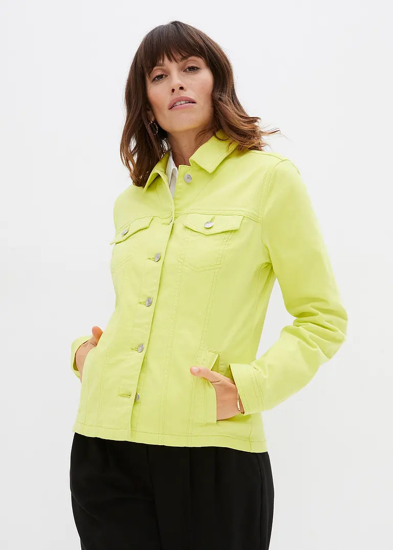 Bonprix Attraktive Jacke Mit Teilungsnähten - Gelb - Damen