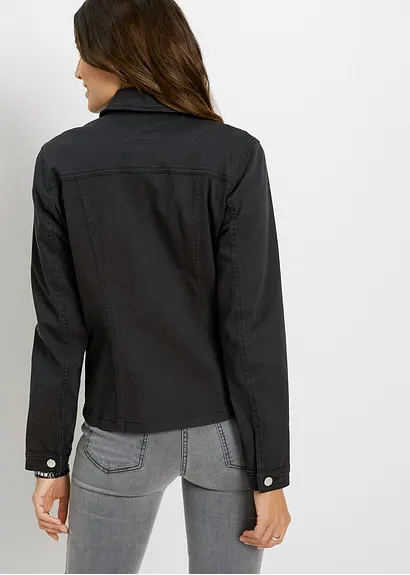Bonprix Attraktive Jacke Mit Teilungsnähten - Schwarz - Damen