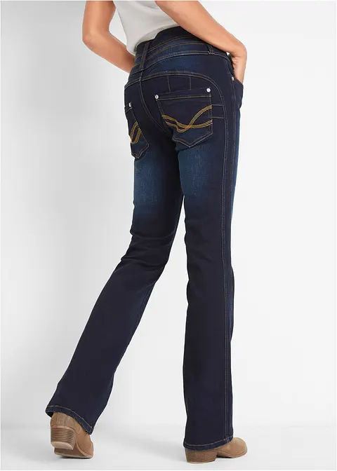 Bonprix Attraktive Shaping-Stretch-Jeans Mit Breitem Bund - Blau Regular