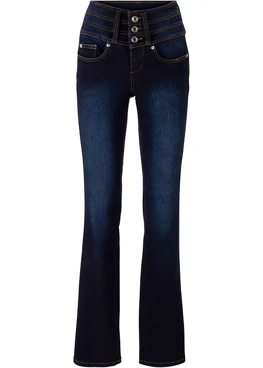 bonprix Attraktive Shaping-Stretch-Jeans mit breitem Bund - blau petite