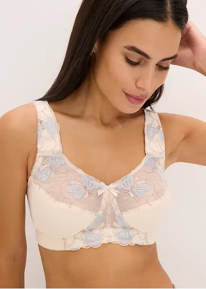 Bonprix Attraktiver BH Mit 3 Farbiger Stickerei Und Entlastender Wirkung