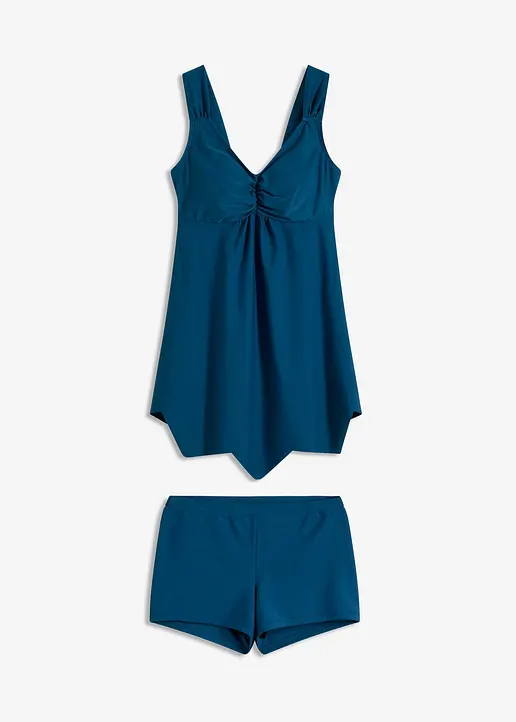 bonprix Attraktiver Long Tankini im edlen Design - smaragd