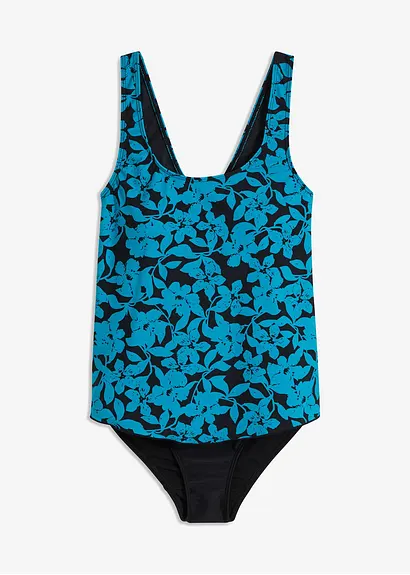 bonprix Attraktiver Shape Badeanzug in Tankini-Optik - schwarz