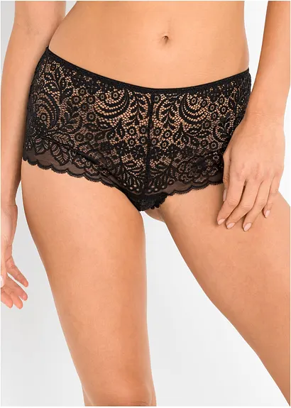 Bonprix Attraktiver Slip Komplett Aus Spitze - Schwarz - Damen