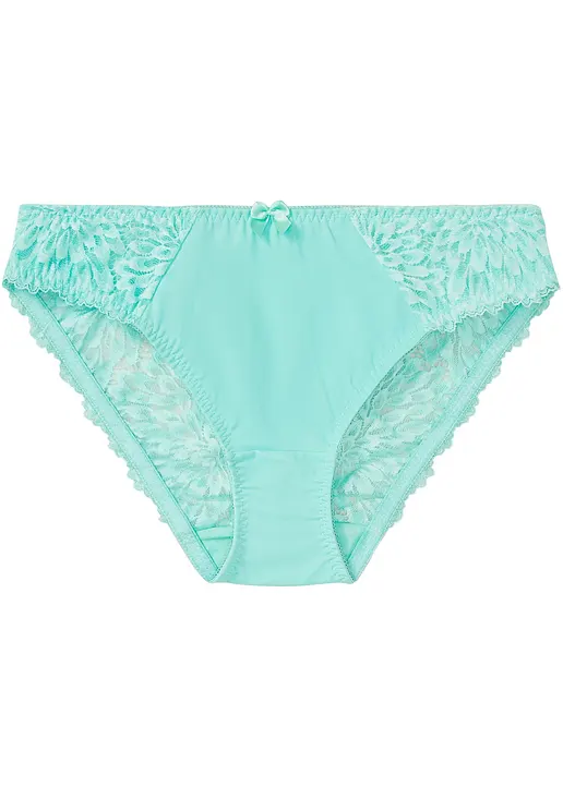 bonprix attraktiver Slip mit floraler Spitze - grün - Damen