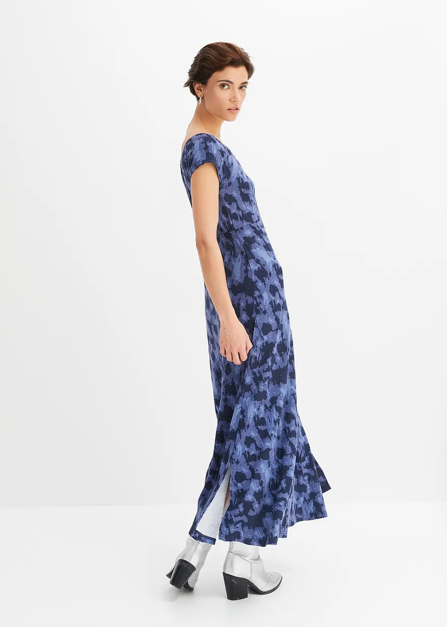 Bonprix Attraktives Maxikleid Mit Tiefem V-Ausschnitt Und Raffungen