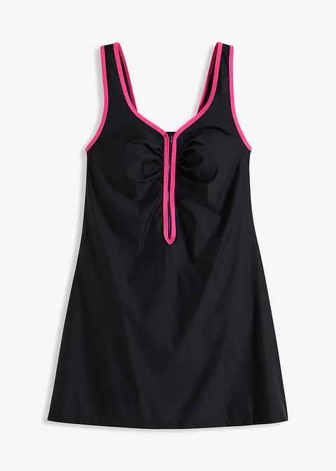 bonprix Attraktives Shape Badekleid figurumspielend - schwarz