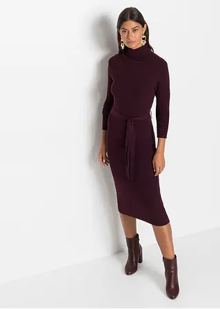 Bonprix Attraktives Strickkleid Mit Praktischem Bindeband Um Die Taille
