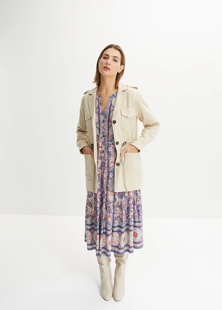 Bonprix Auffallende Utility-Jacke Mit Details - Beige - Damen