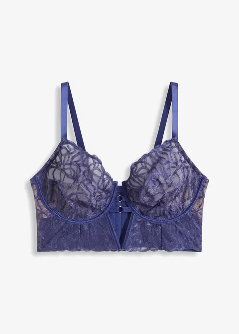 bonprix Auffallender BH mit besonderer Stickerei - blau Cup C