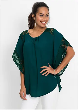 Bonprix Aufregende Bluse Mit Applikationen - Grün - Damen