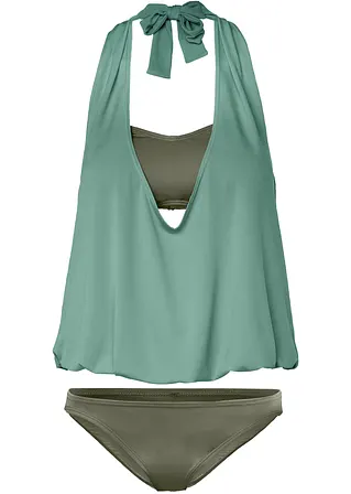 bonprix Aufregender Bandeau Bikini mit einem Neckholder Top und normaler Bikinihose zum Kombinieren