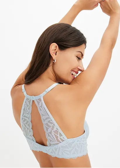 Bonprix Aus Filigraner Spitze Und Mit Zierschleifen - Blau Cup B - Damen