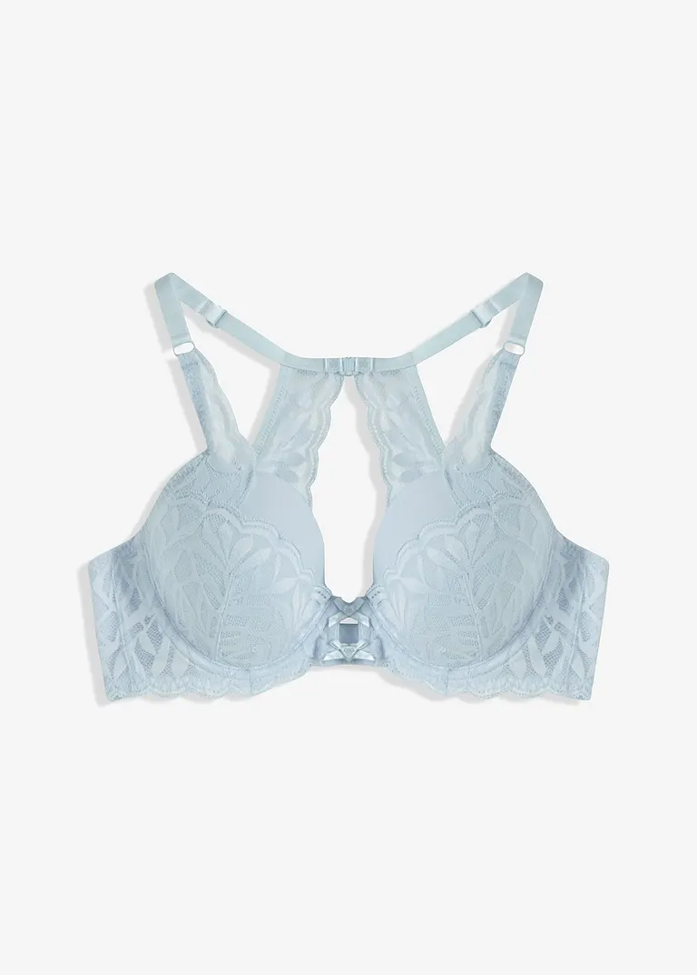 bonprix aus filigraner Spitze und mit Zierschleifen - blau Cup C - Damen