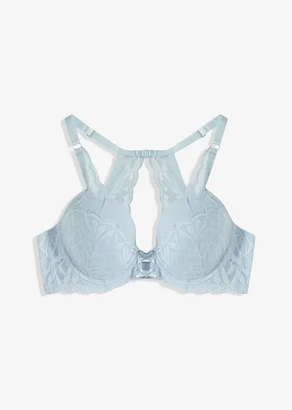 bonprix aus filigraner Spitze und mit Zierschleifen - blau Cup B - Damen