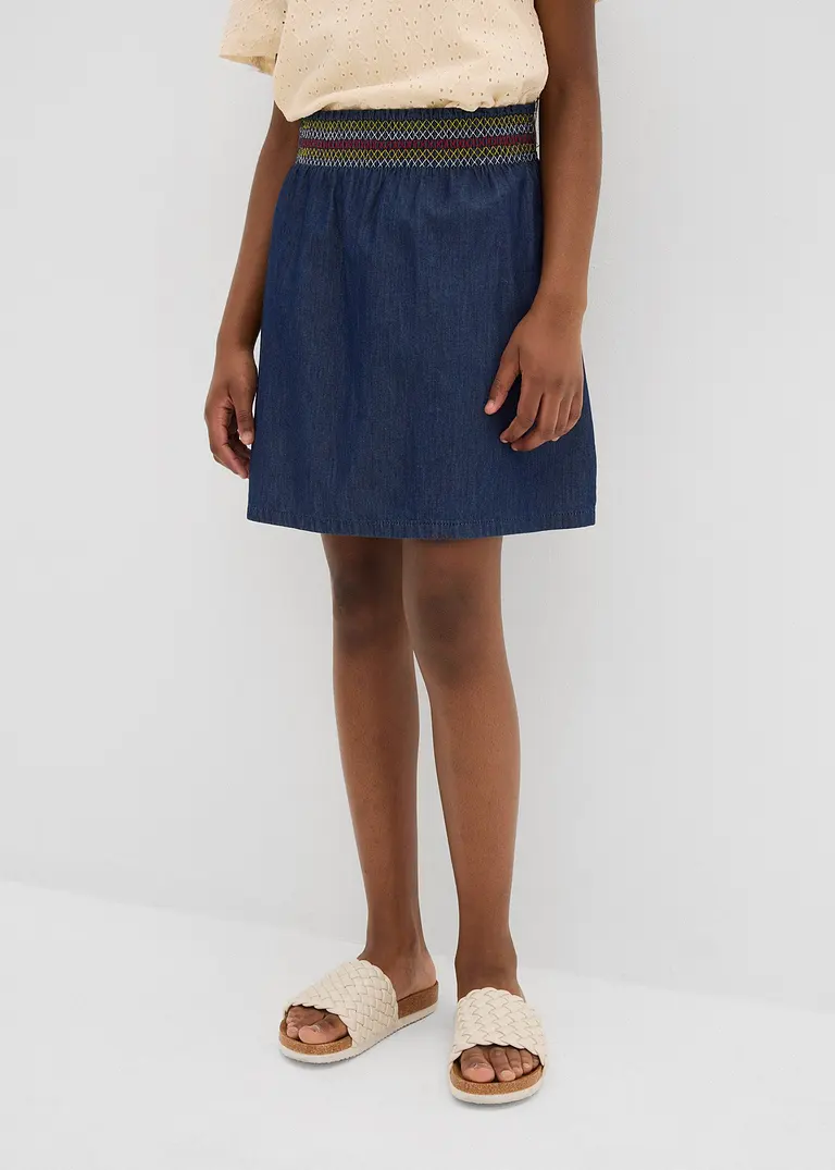 Bonprix Ausgestellter Jeansrock Mit Elastischem Bündchen Für Mädchen