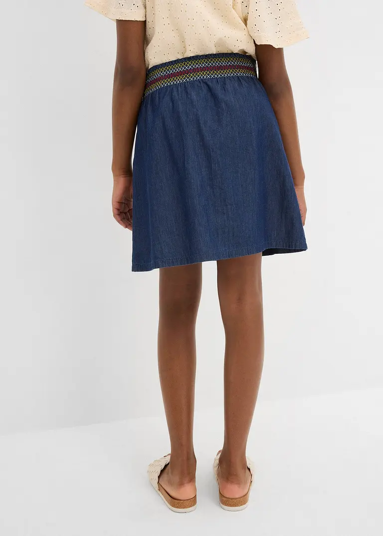 Bonprix Ausgestellter Jeansrock Mit Elastischem Bündchen Für Mädchen