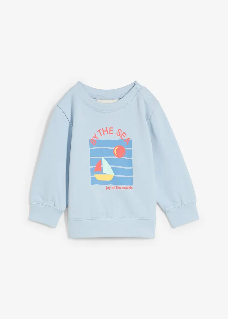 bonprix Baby Oversize Sweatshirt aus reiner Bio-Baumwolle mit sommerlichem Druck