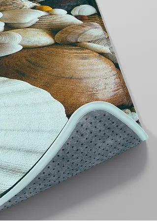 Bonprix Badematte Mit Stein- Und Muschelmotiv Memory Schaum - Beige