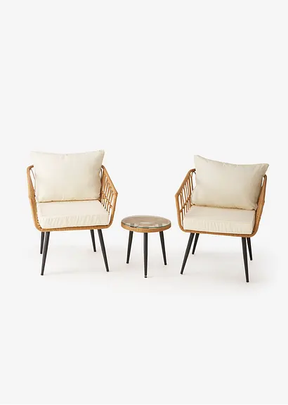 bonprix Balkon oder Terrasse: Dieses Rattan Set passt überall hin - natur