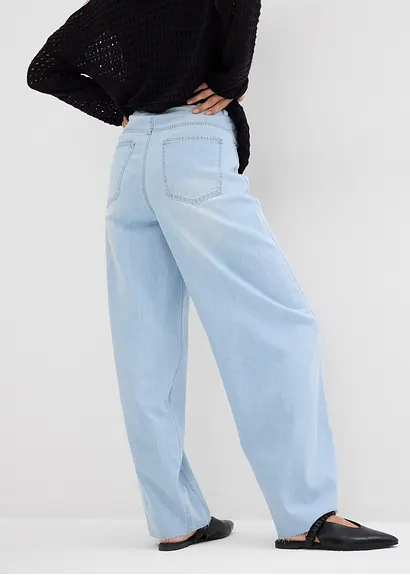 Bonprix Balloon-Jeans High Waist Super Soft - Blau Regular
