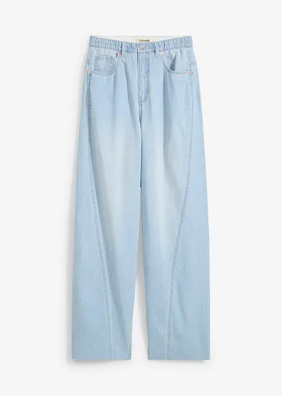 bonprix Balloon-Jeans High Waist Super Soft - blau regular