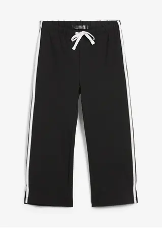 bonprix Basic Baumwoll-Capri Slim Fit - schwarz - Damen