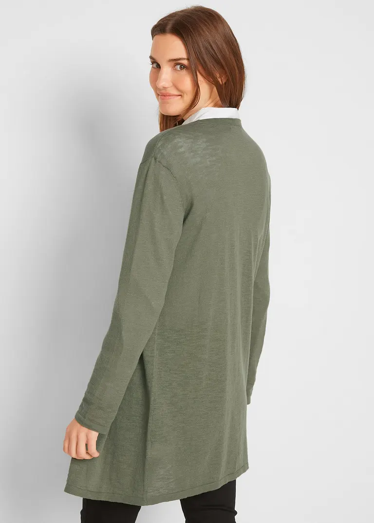 Bonprix Basic Cardigan Mit überschnittenen Schultern Ohne Verschluss