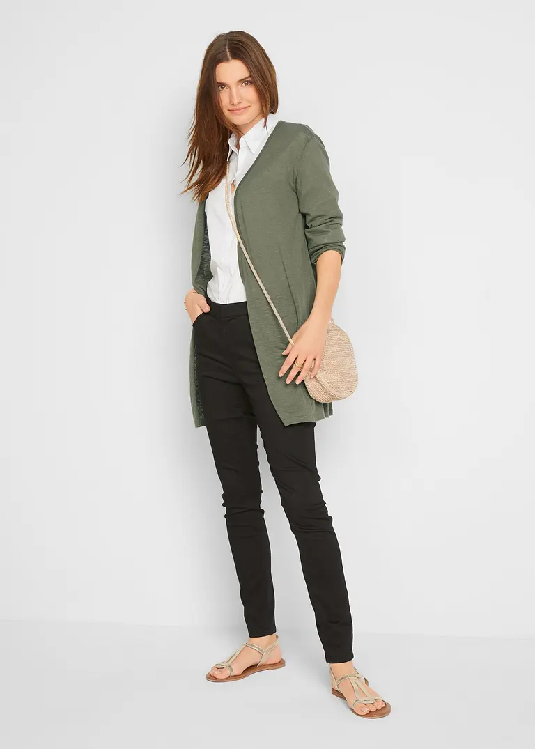 Bonprix Basic Cardigan Mit überschnittenen Schultern Ohne Verschluss