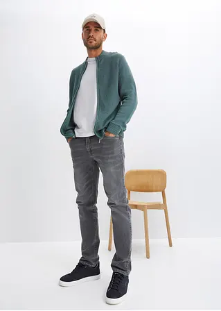 Bonprix Basic Herren Strickjacke Mit Spezial-Komfortschnitt - Grün