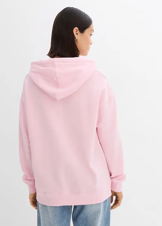 Bonprix Basic-Kapuzensweatshirt Im Oversized-Fit - Rosa - Damen