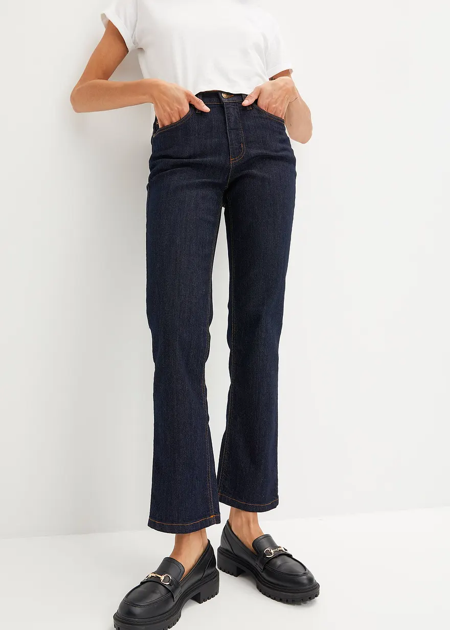 Bonprix Basic-Komfort-Stretch-Jeans - Blau Regular - Damen