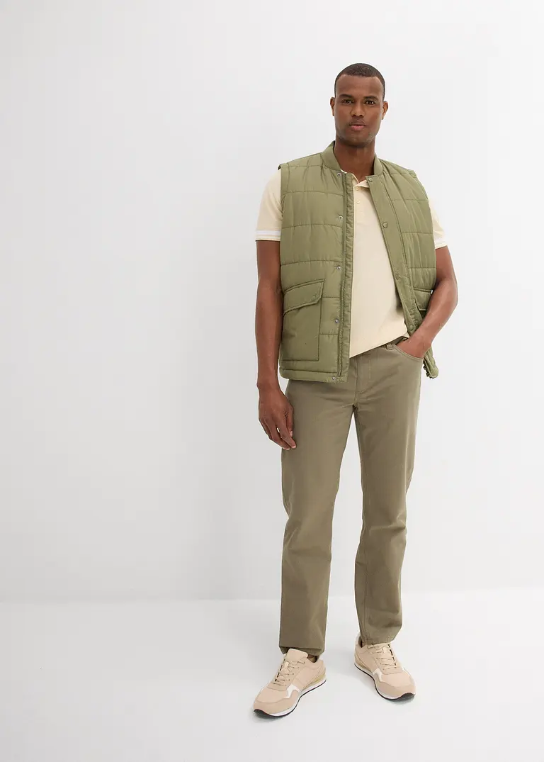 Bonprix Basic Schlupfhose Im 5-Pocket-Style Mit Bindebändern - Grün