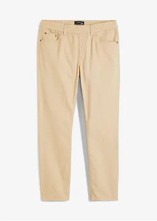 bonprix Basic Schlupfhose im 5-Pocket-Style mit Bindebändern - beige