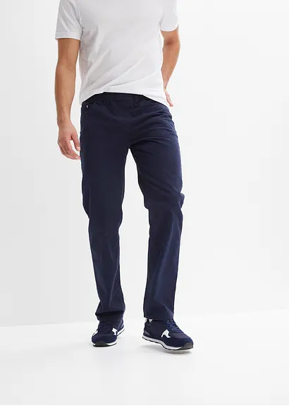 Bonprix Basic Schlupfhose Im 5-Pocket-Style Mit Bindebändern - Blau