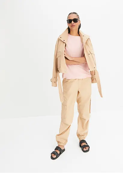 Bonprix Basic-Shirt Mit Nachhaltiger Viskose - Rosa - Damen