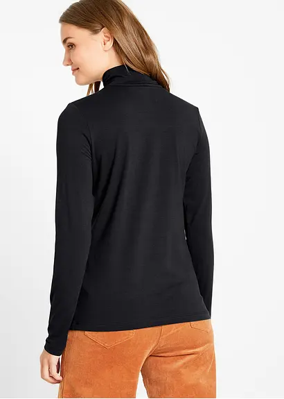 Bonprix Basic Stretch-Shirt Mit Rollkragen Im Doppelpack Langärmelig