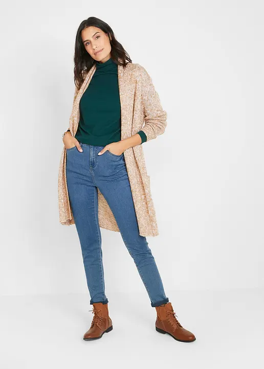 Bonprix Basic Stretch-Shirt Mit Rollkragen Im Doppelpack Langärmelig