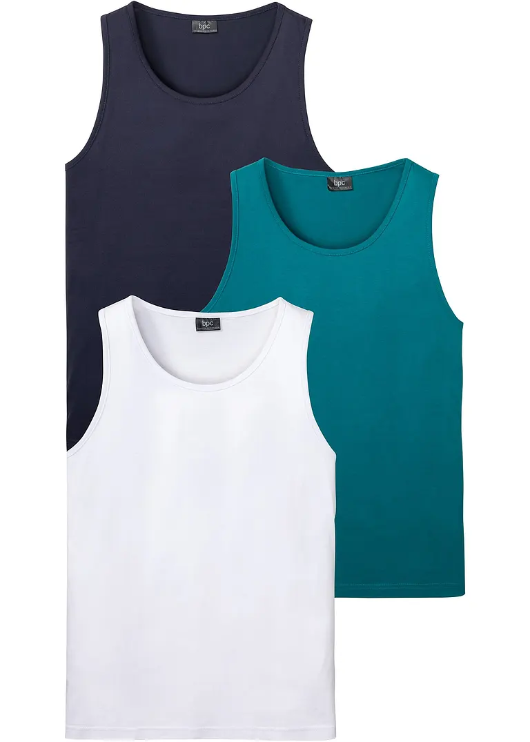 bonprix Basic Tanktops mit Rundhalsausschnitt lässt sich auch als Unterhemd tragen maschinenwaschbar