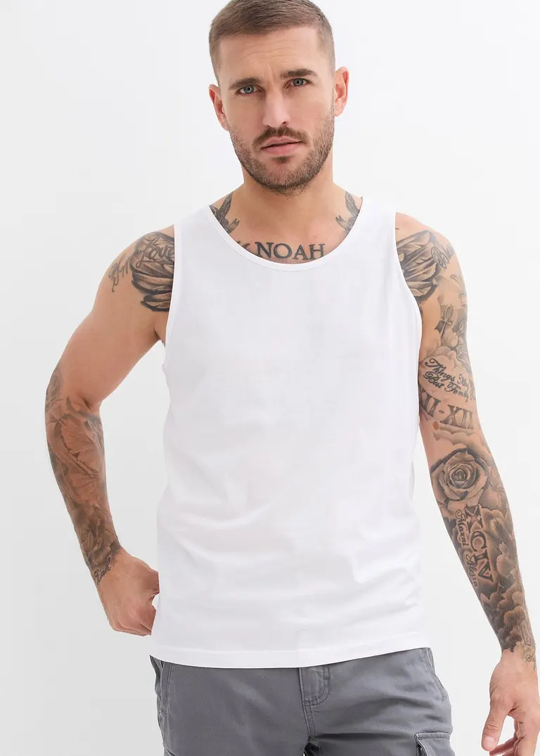 Bonprix Basic Tanktops Mit Rundhalsausschnitt Lässt Sich Auch Als Unterhemd Tragen Maschinenwaschbar