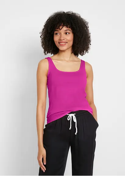 Bonprix Basic Top (2er Pack) Mit Carré-Ausschnitt - Damen