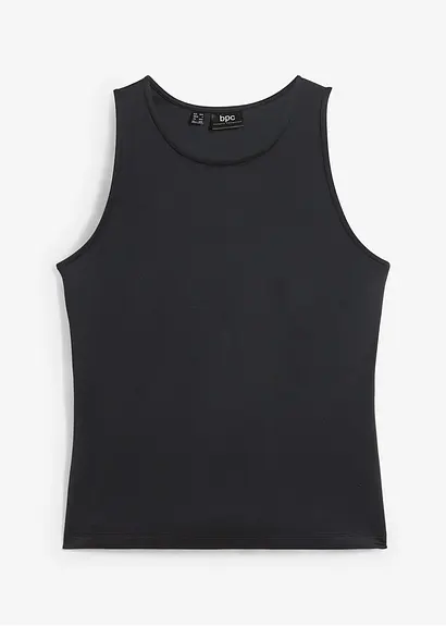 bonprix Basic Top aus festen Material - schwarz - Damen