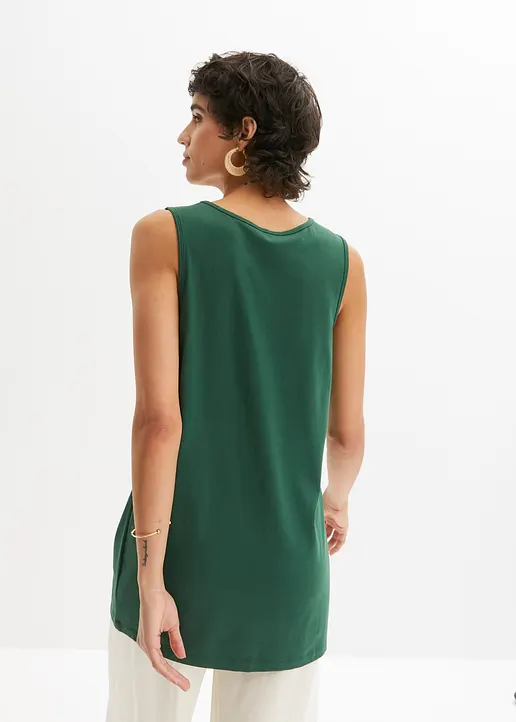 Bonprix Basic-Top Mit Rundhals-Ausschnitt Im Doppelpack Aus Baumwoll-Stretch-Qualität