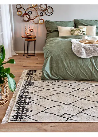 Bonprix Baumwoll-Bettwäsche In Moderner Leinen-Optik - Olivgrün Linon