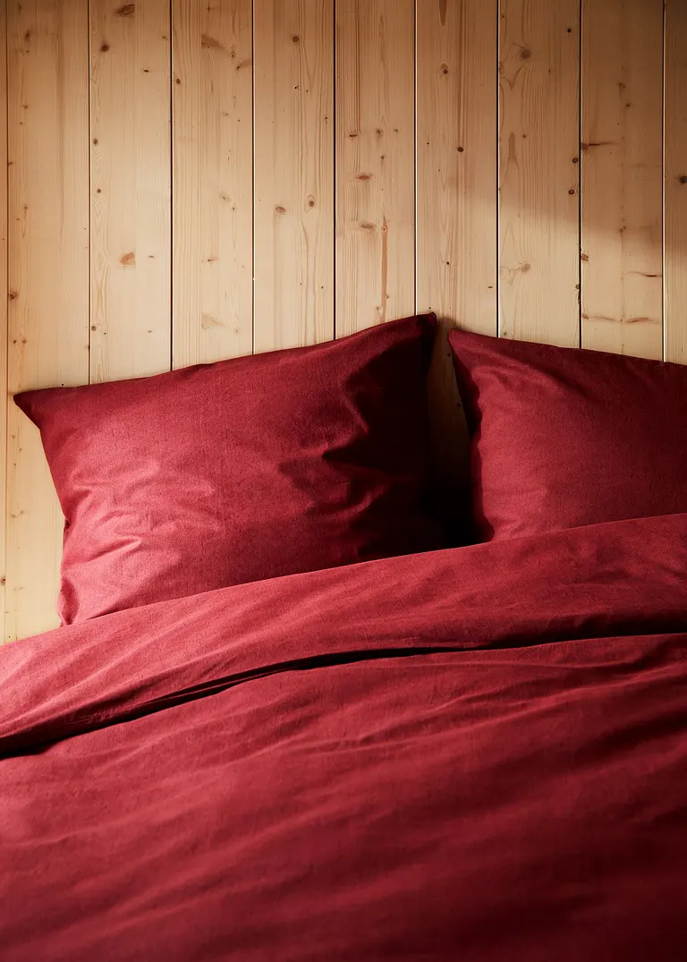 Bonprix Baumwoll-Bettwäsche In Moderner Leinen-Optik - Ziegelrot Linon