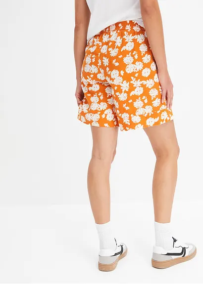 Bonprix Bedruckte Shorts In Leuchtenden Farben - Orange - Damen
